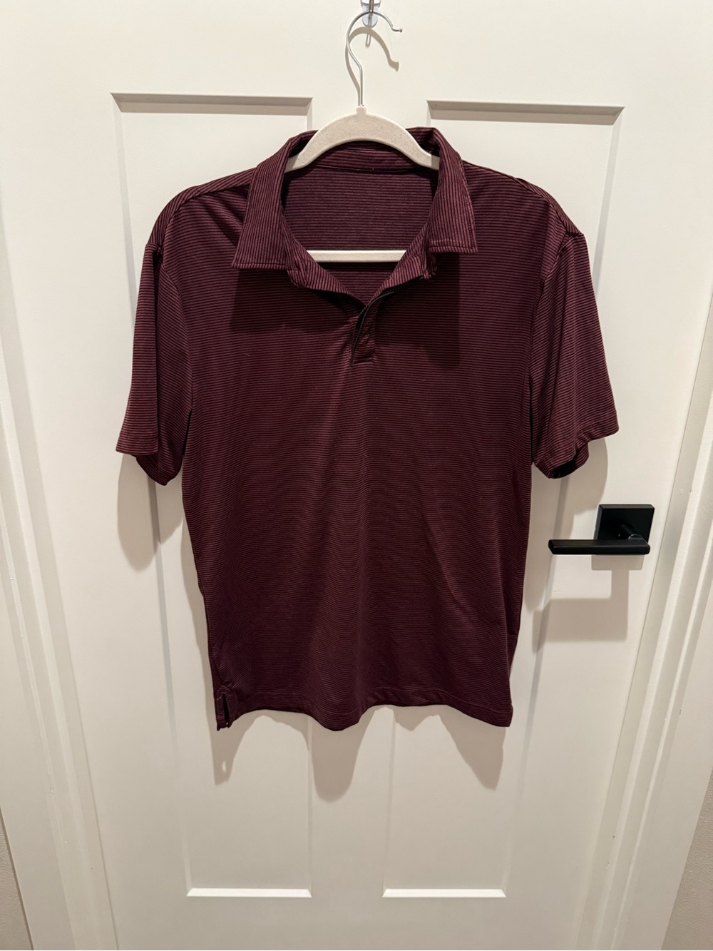 Men's Performance Polo in Burgundy - Classic Short Sleeve